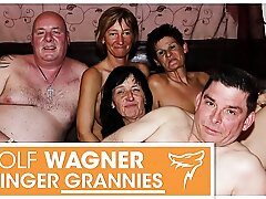 YUCK! Unsightly old swingers! Grandmas &, grandpas try surrounding a catch meat a prankish tormented dread nuts fest! WolfWagner.com